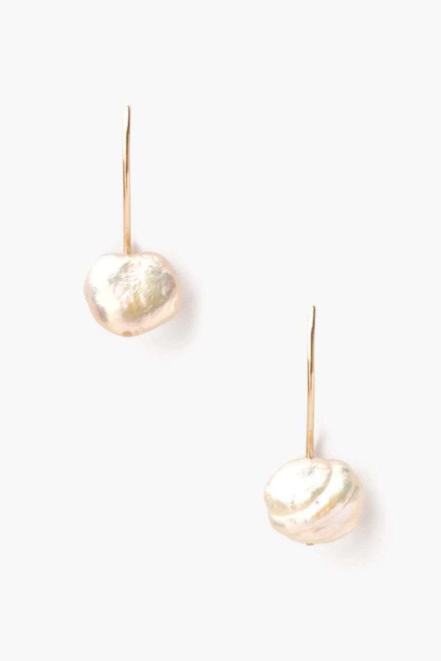 Chan Luu 14K Gold Petite Keshi Pearl Earrings for Women - Elegant Handmade Pearl Jewelry
