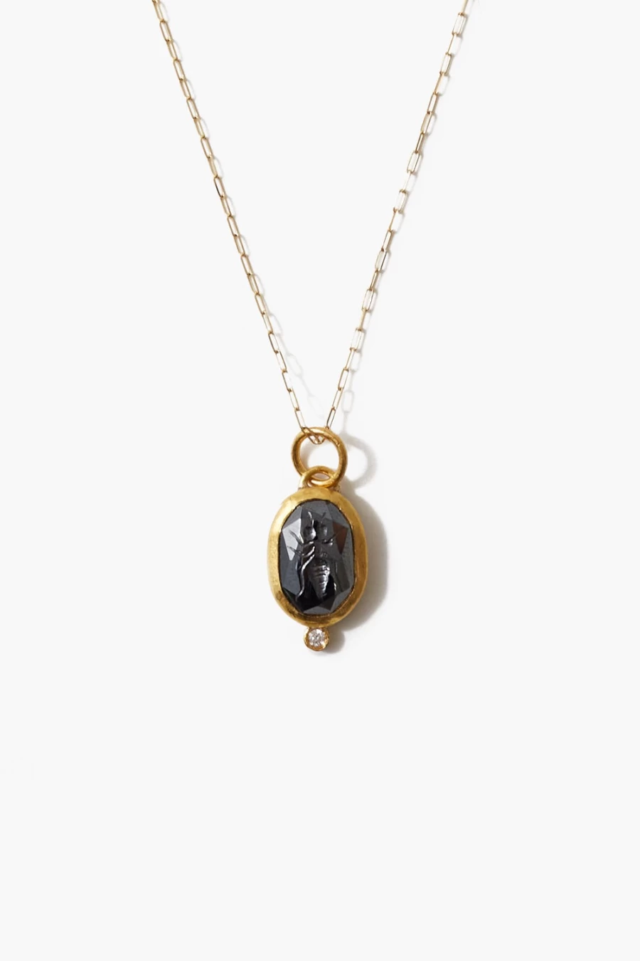 Chan Luu Women's 24K Gold Plated Hematite Ant Necklace - Elegant Bohemian Jewelry