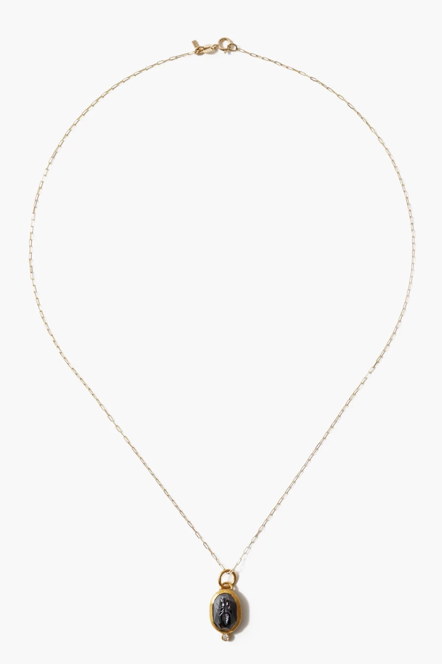 Chan Luu Women's 24K Gold Plated Hematite Ant Necklace - Elegant Bohemian Jewelry