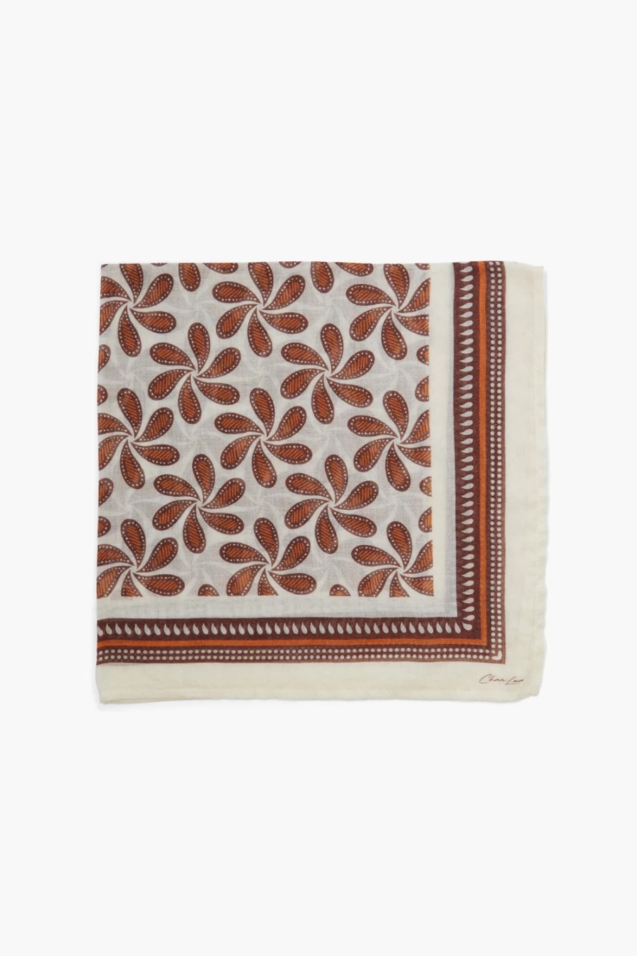 "Chan Luu Women's Delhi Paisley Bandana Scarf - Antique White Bohemian Style"