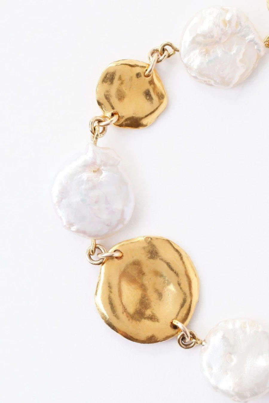 Chan Luu Women's White Keshi Pearl Necklace – Handmade Boho Chic Jewelry
