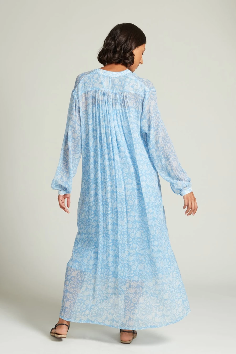 Chan Luu Women's Eloise Floral Baby Blue Dress - Elegant Boho Summer Dress