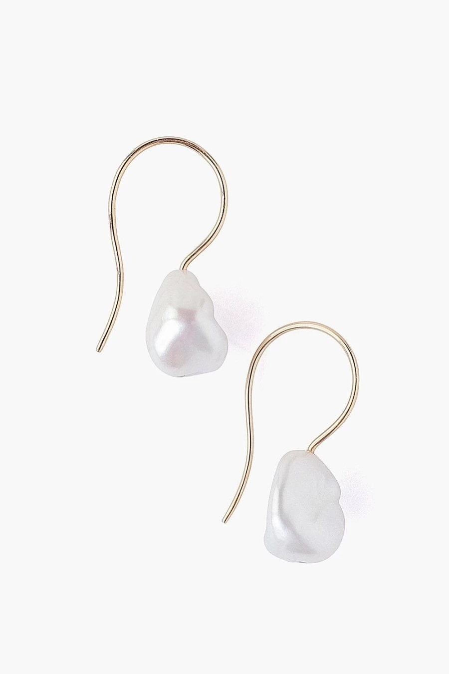 Chan Luu 14K White Keshi Pearl Earrings for Women - Handmade Dangle Earrings, Luxury Pearl Jewelry Gift
