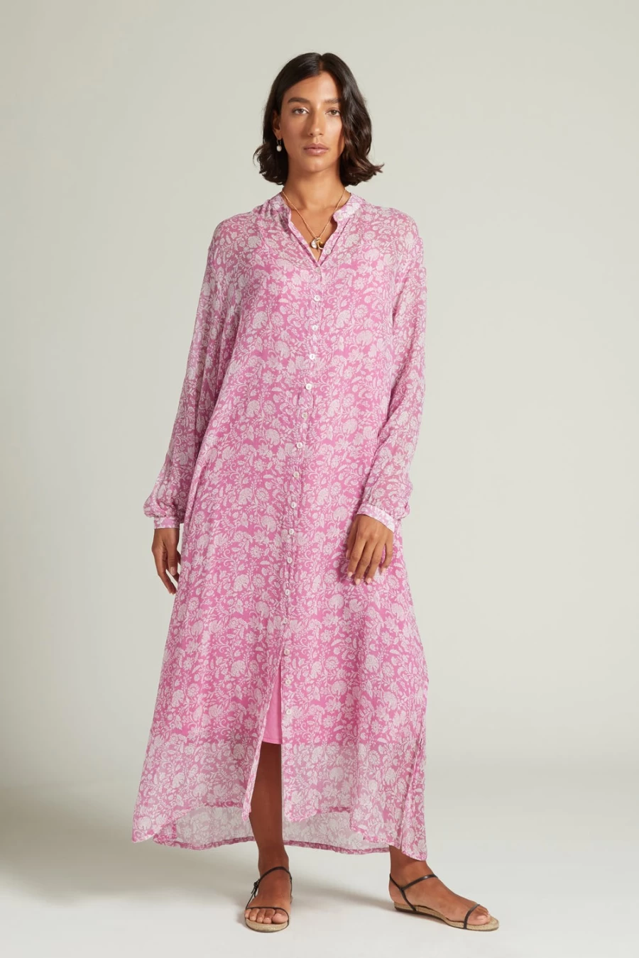 Chan Luu Women's Eloise Floral Dress in Mulberry - Elegant Boho Summer Maxi Dress
