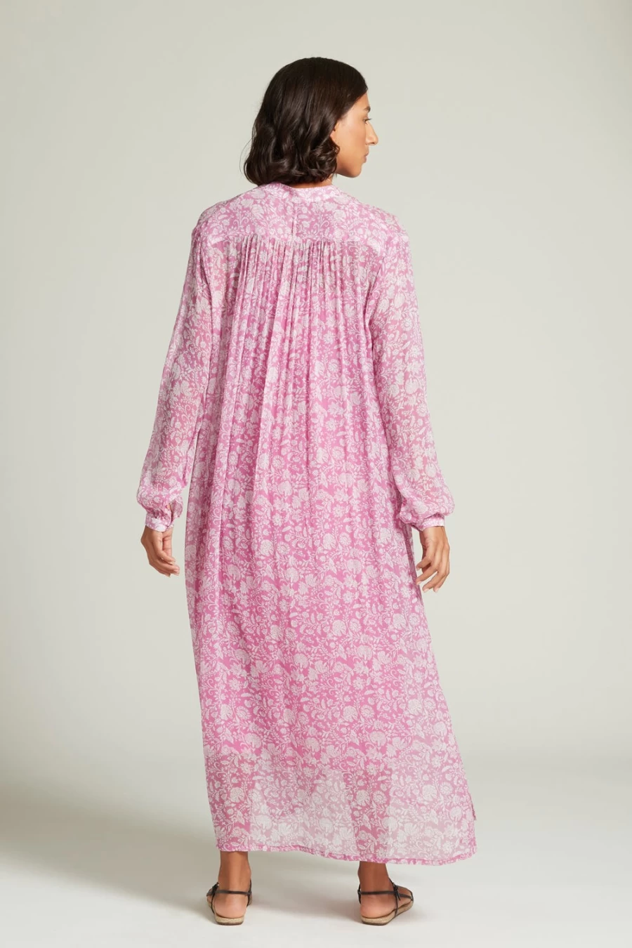 Chan Luu Women's Eloise Floral Dress in Mulberry - Elegant Boho Summer Maxi Dress