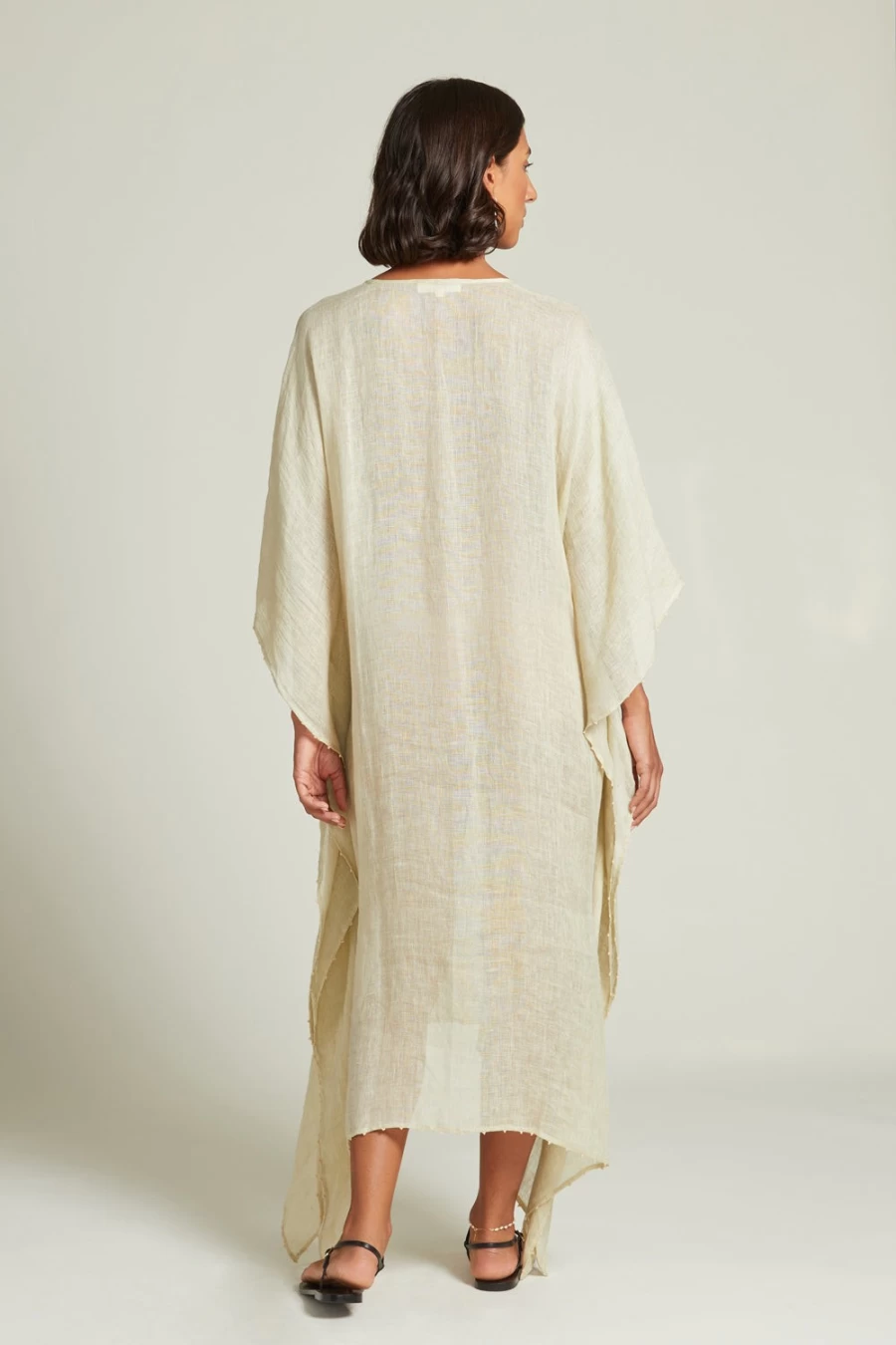 Chan Luu Women's Calypso Caftan in Light Sage - Boho Chic Beach Cover-Up