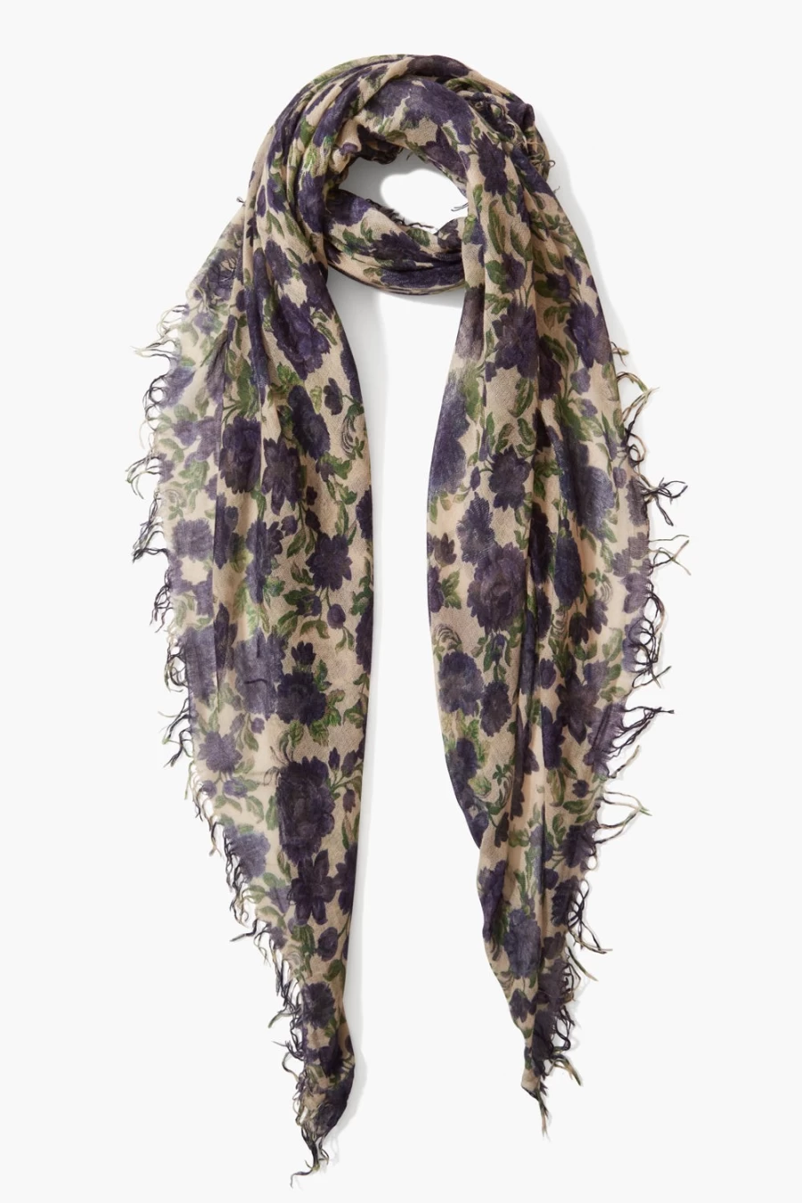 Chan Luu Women's Luxury Cashmere Silk Scarf – Elegant Concord Garden Design for Stylish Comfort