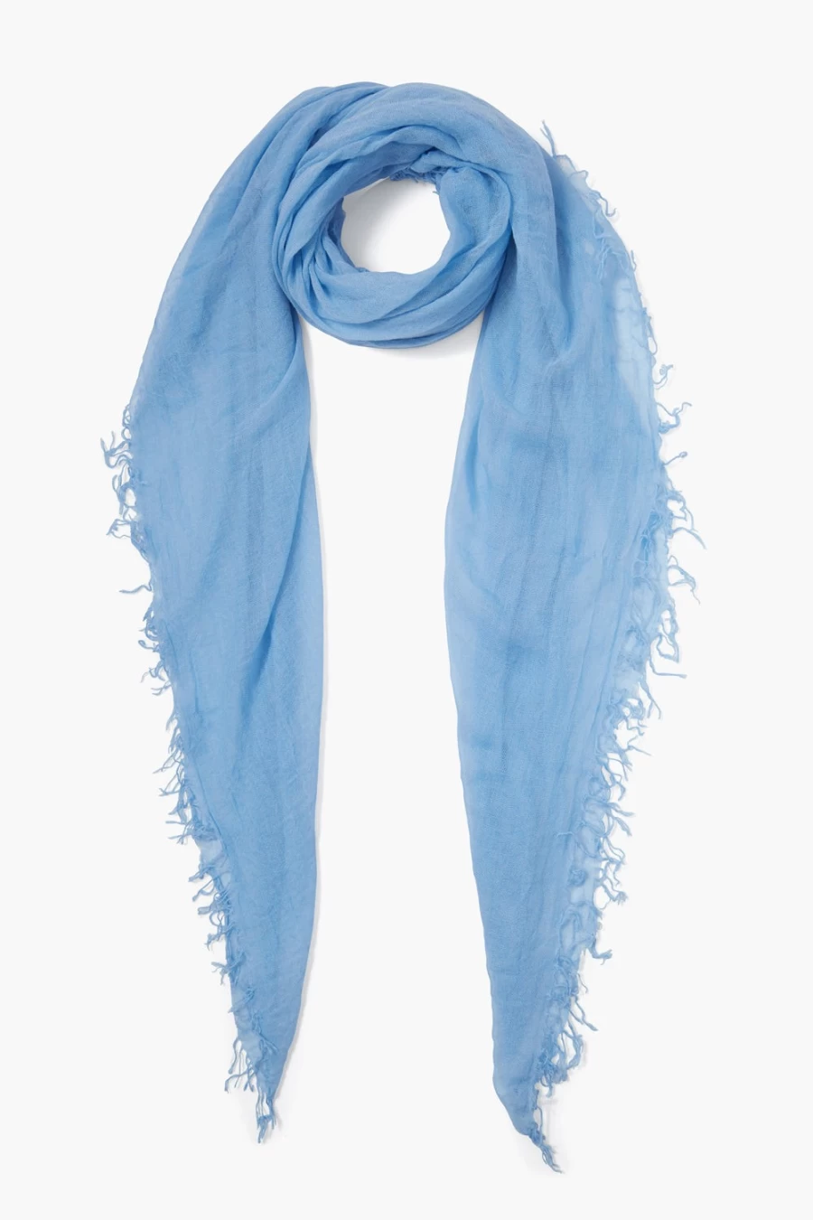 "Chan Luu Women's Baby Blue Cashmere Silk Scarf – Luxurious Soft Wrap"