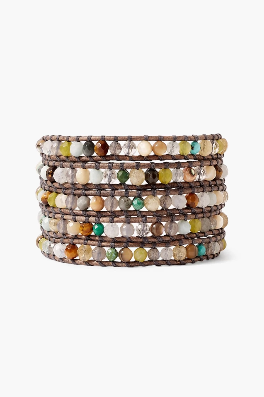 Chan Luu Women's Santos Wrap Bracelet in Blue Mix - Handcrafted Boho Style Beaded Jewelry