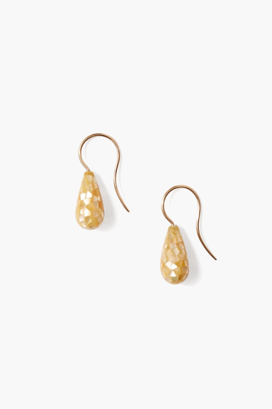 Chan Luu 14K Yellow Mosaic Mother of Pearl Drop Earrings for Women