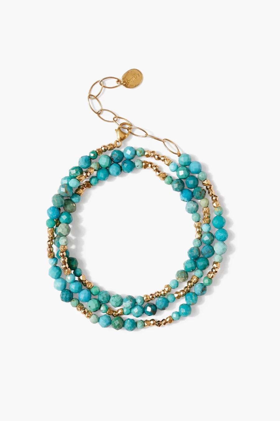 Chan Luu Women's Granada Naked Wrap Bracelet in Turquoise