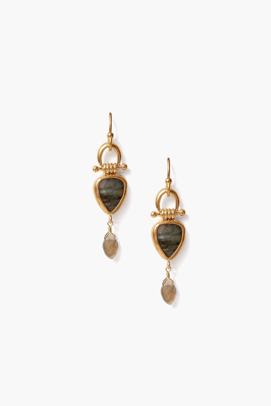 Chan Luu Women's Rahel Drop Earrings with Genuine Labradorite Gemstone